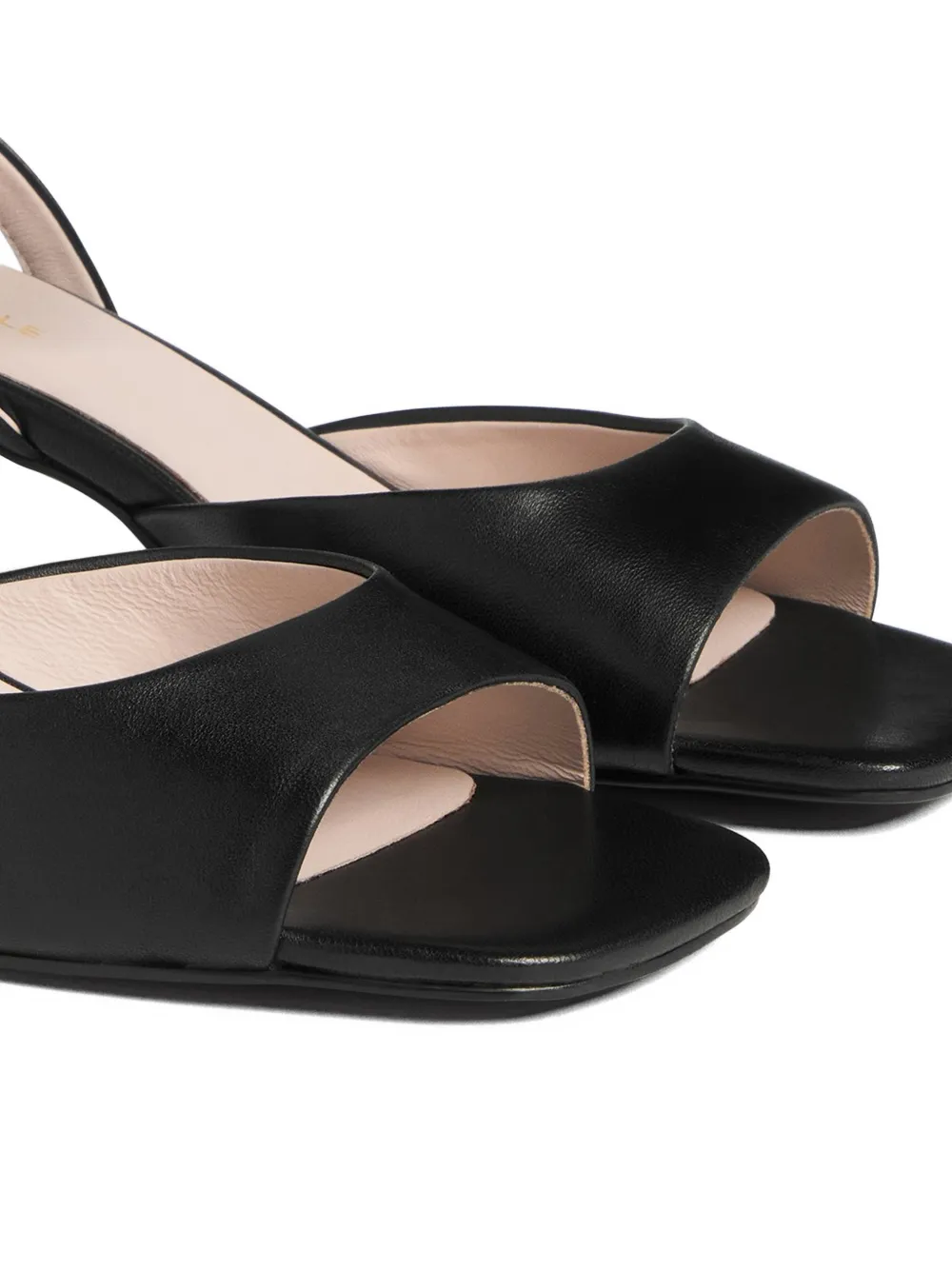 Coccinelle C-Everyday sandalen met enkelbandje en logoplakkaat Zwart
