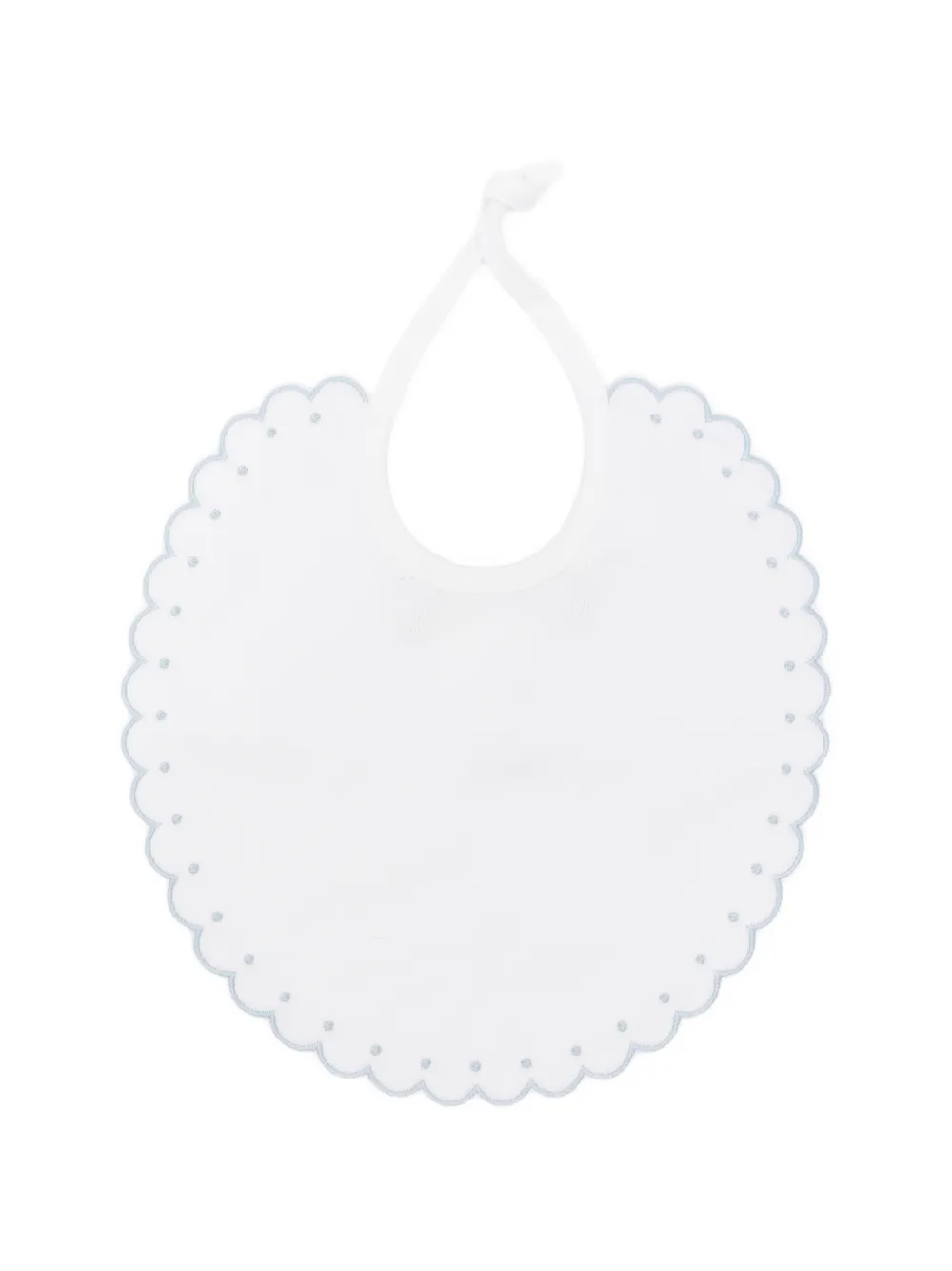 La Stupenderia scalloped embroidered bib - Weiß