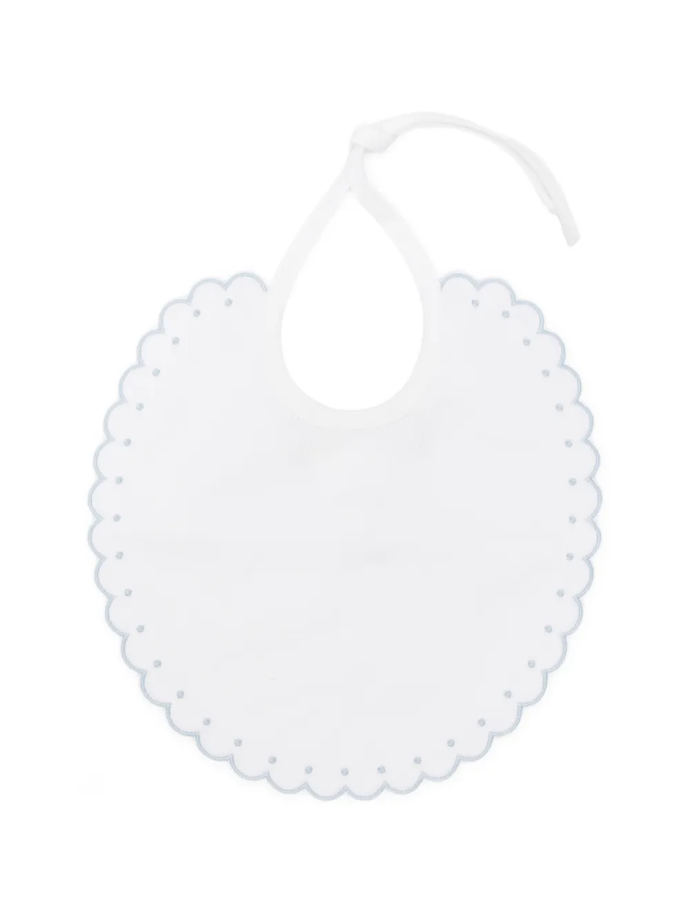 La Stupenderia scalloped embroidered bib - Weiß
