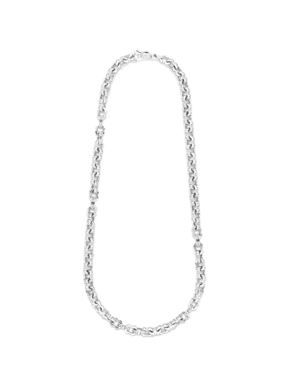 Emanuele Bicocchi pyramid-stud anchor-chain necklace - Argento