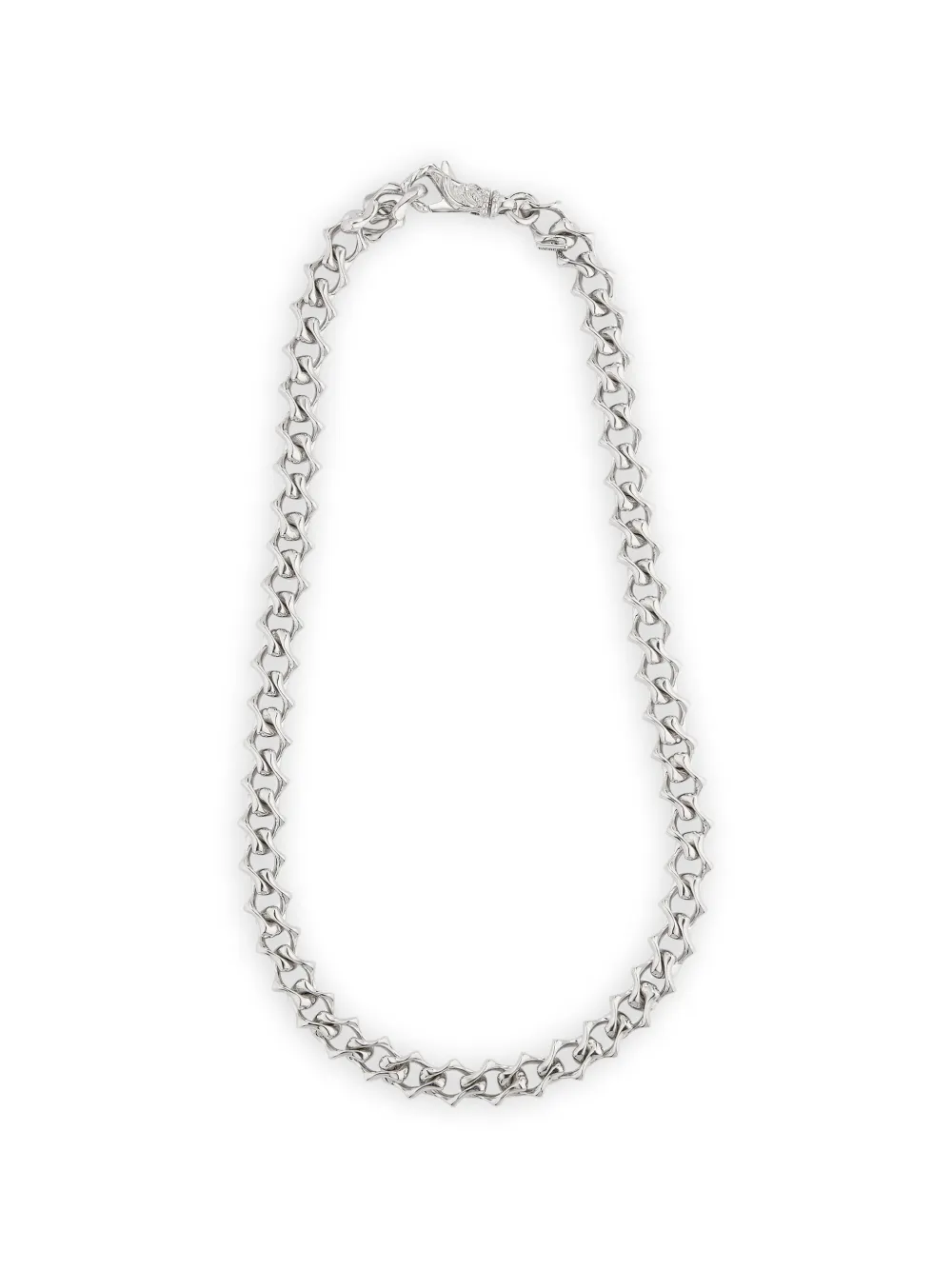 Emanuele Bicocchi polished sharp-chain necklace - Argento