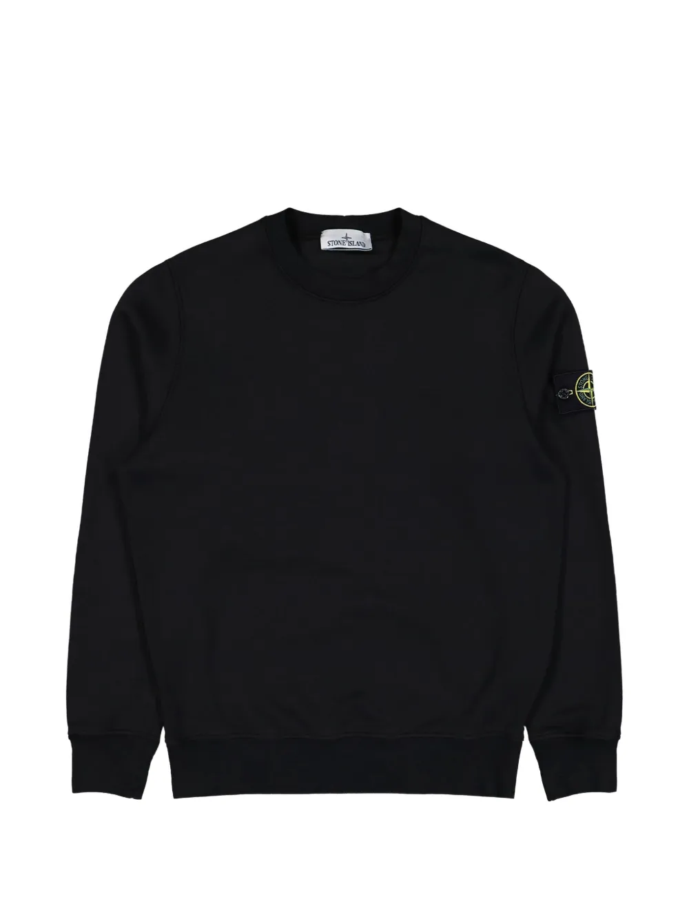 Stone Island logo-badge organic cotton sweatshirt - Nero