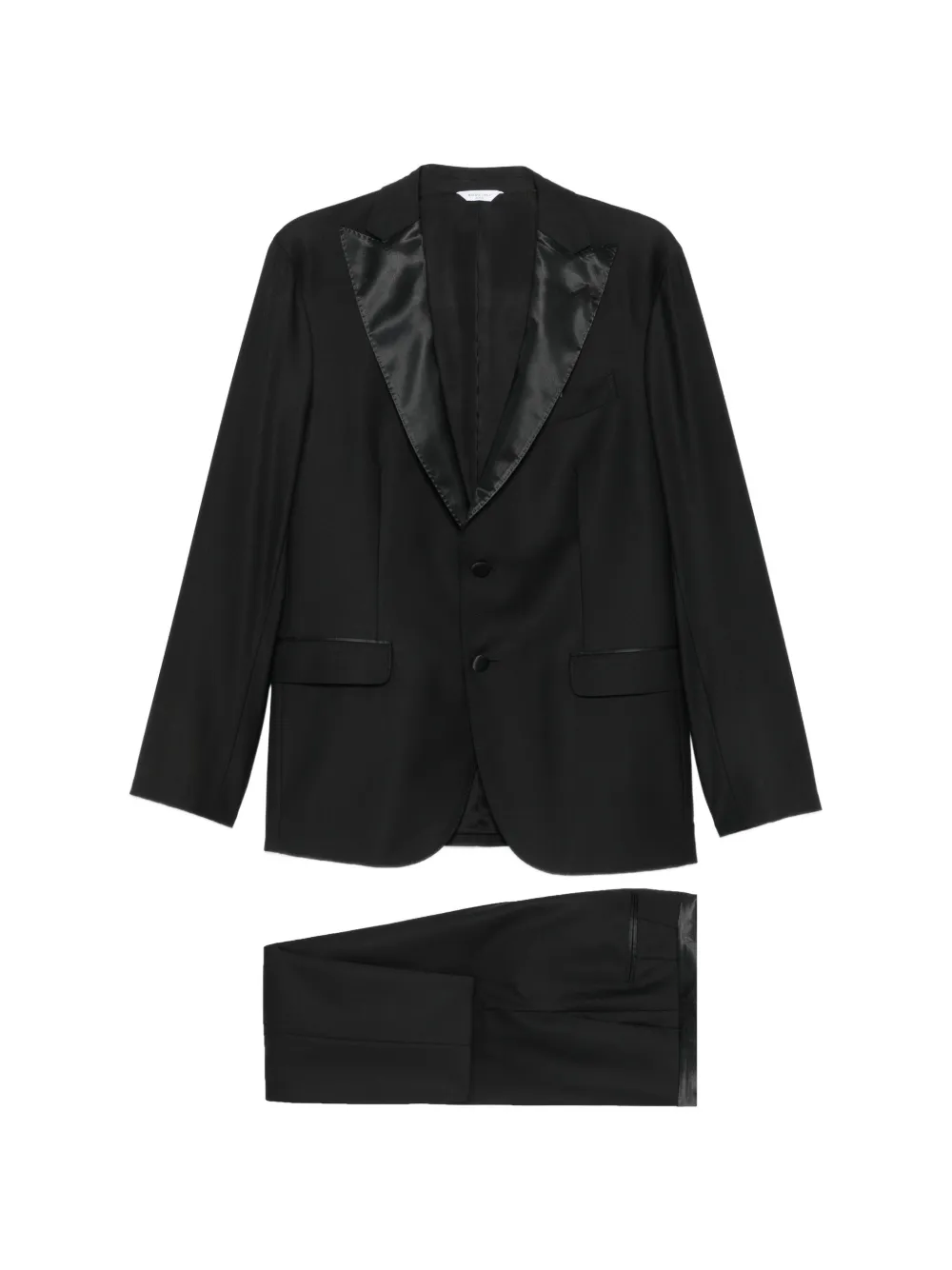 Boglioli satin-trim peak-lapel suit - Nero