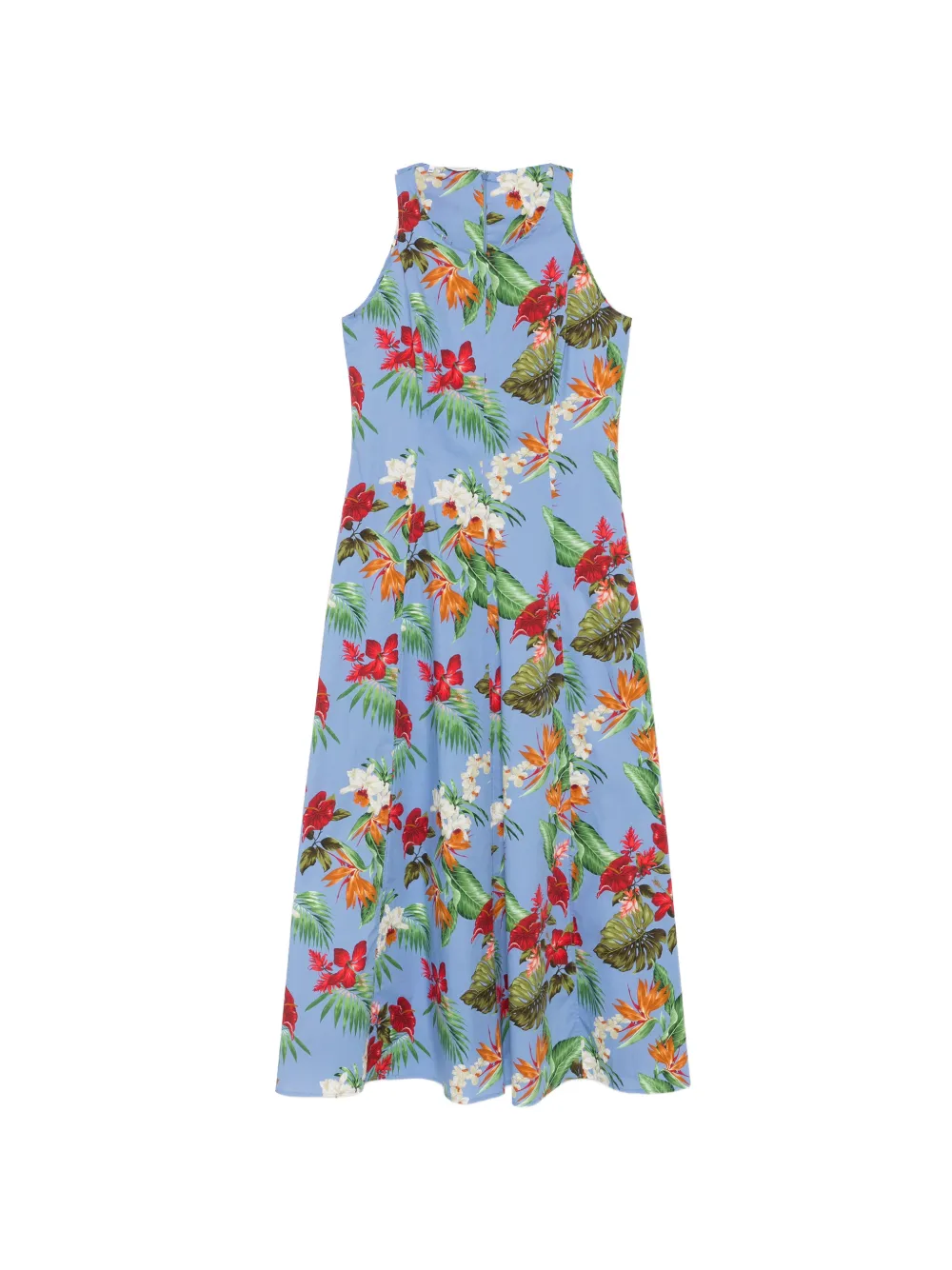 floral-print midi dress