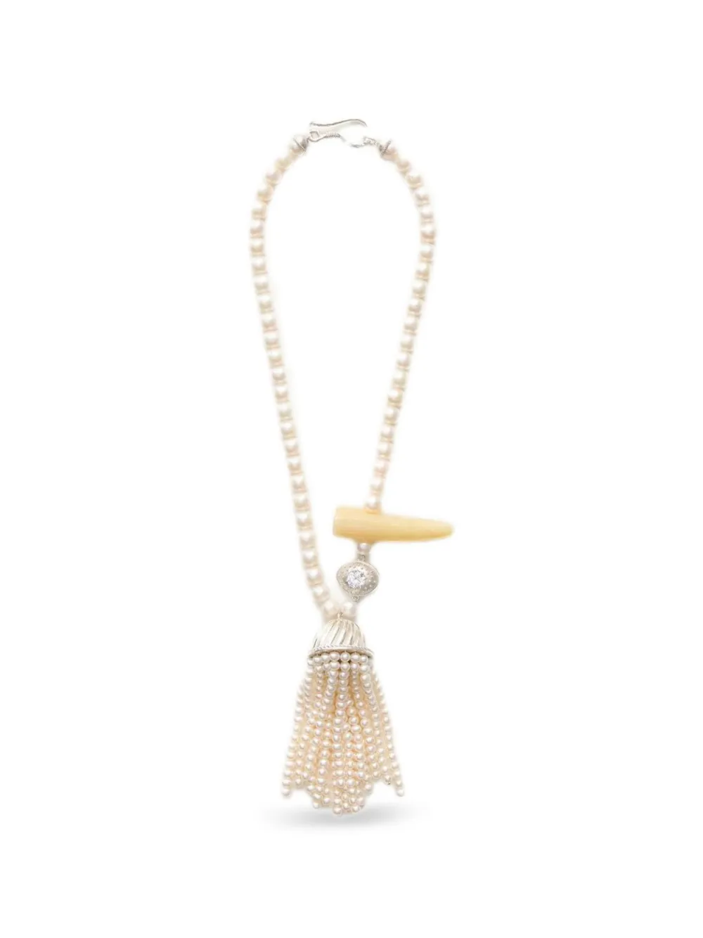 Nackiyé Petite Rengin pearl-embellished necklace - Silber
