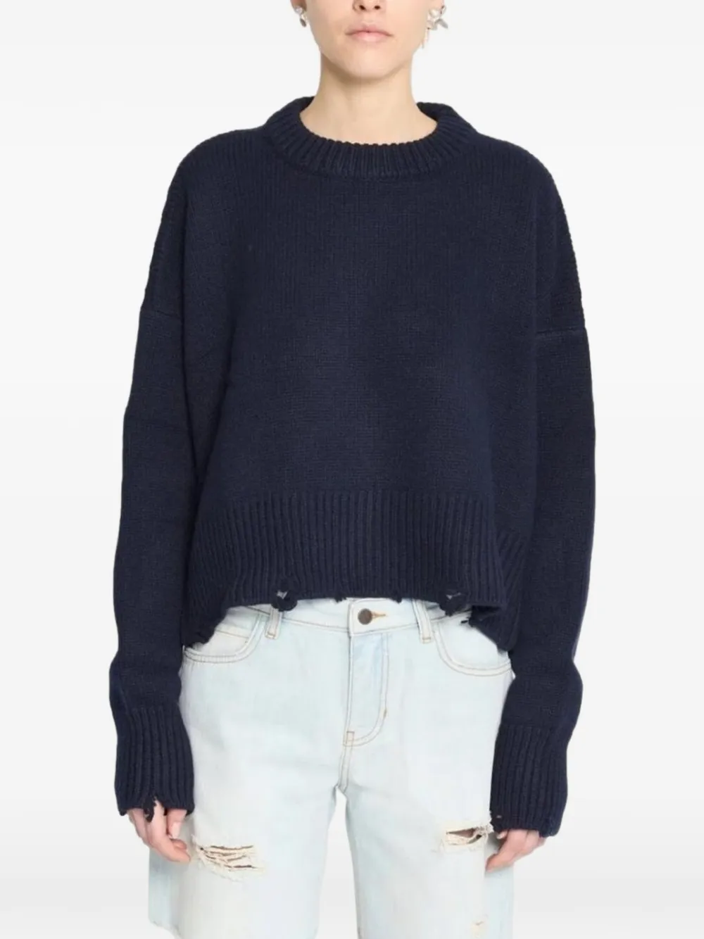 Nackiyé distressed sweater - Blau