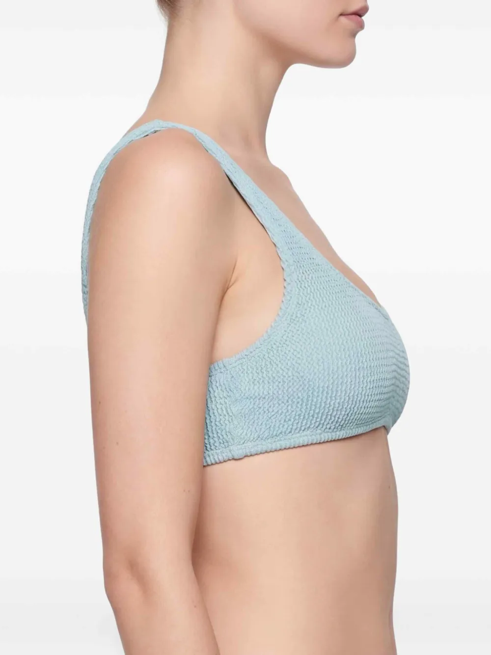 MC2 Saint Barth Naima lurex klassieke bralette met gekreukt effect Blauw