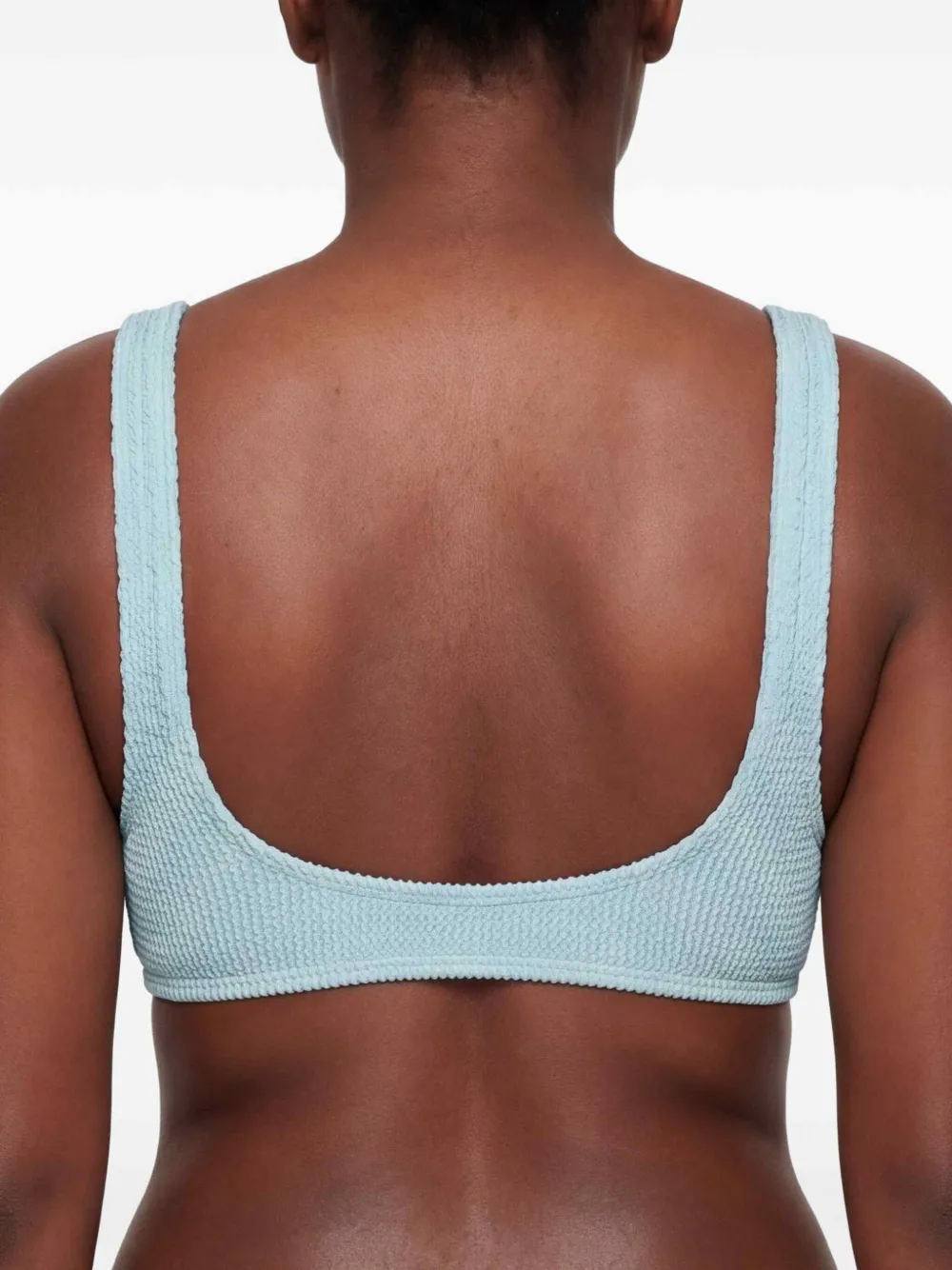 MC2 Saint Barth Naima lurex klassieke bralette met gekreukt effect Blauw