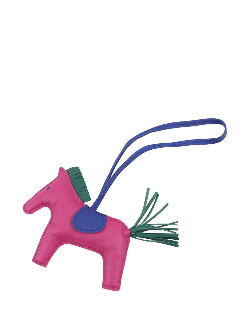 Hermès Pre-Owned 2017 Milo Lambskin Grigri Rodeo Pegase Bag Charm MM key chain - Rosa