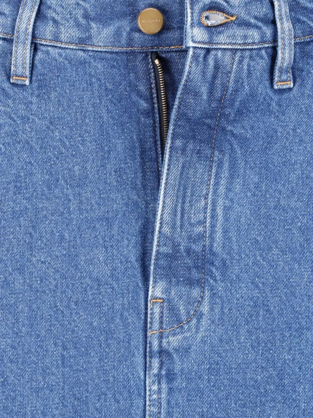  Jil Sander Falda Larga Vaquera - Azul 