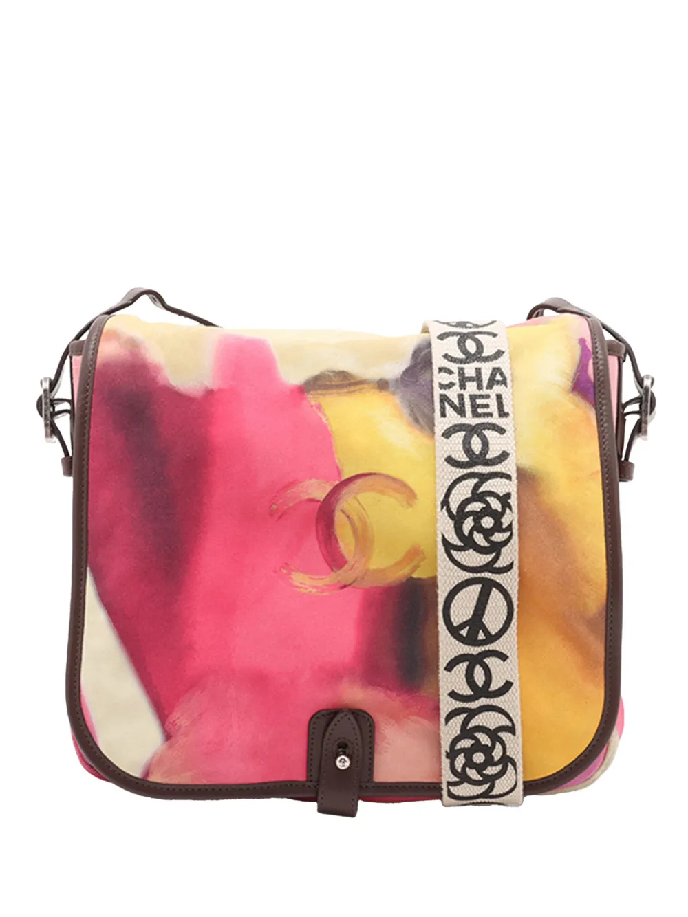 CHANEL Pre-Owned 2014-2015 CC Suede Flower Power Messenger Bag shoulder bag - Rosa