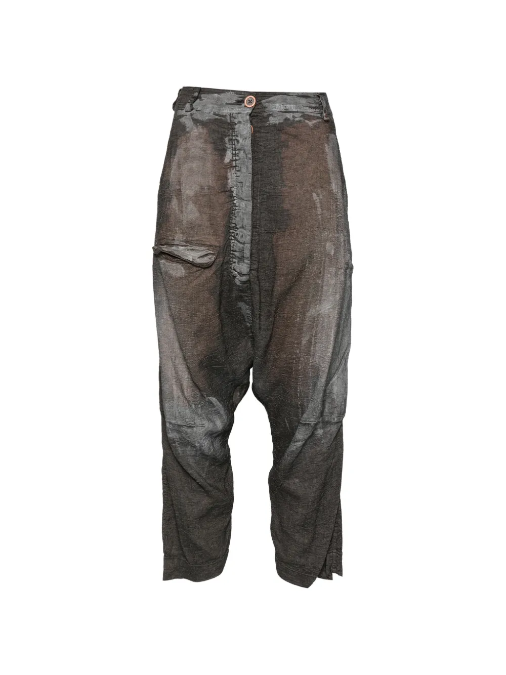 Rundholz faded drop-crotch trousers - Grau