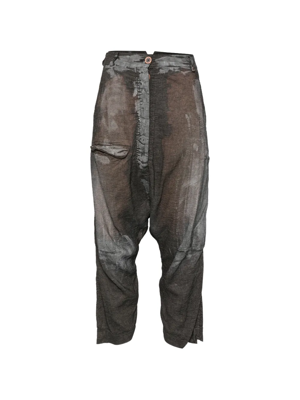Rundholz faded drop-crotch trousers - Grigio