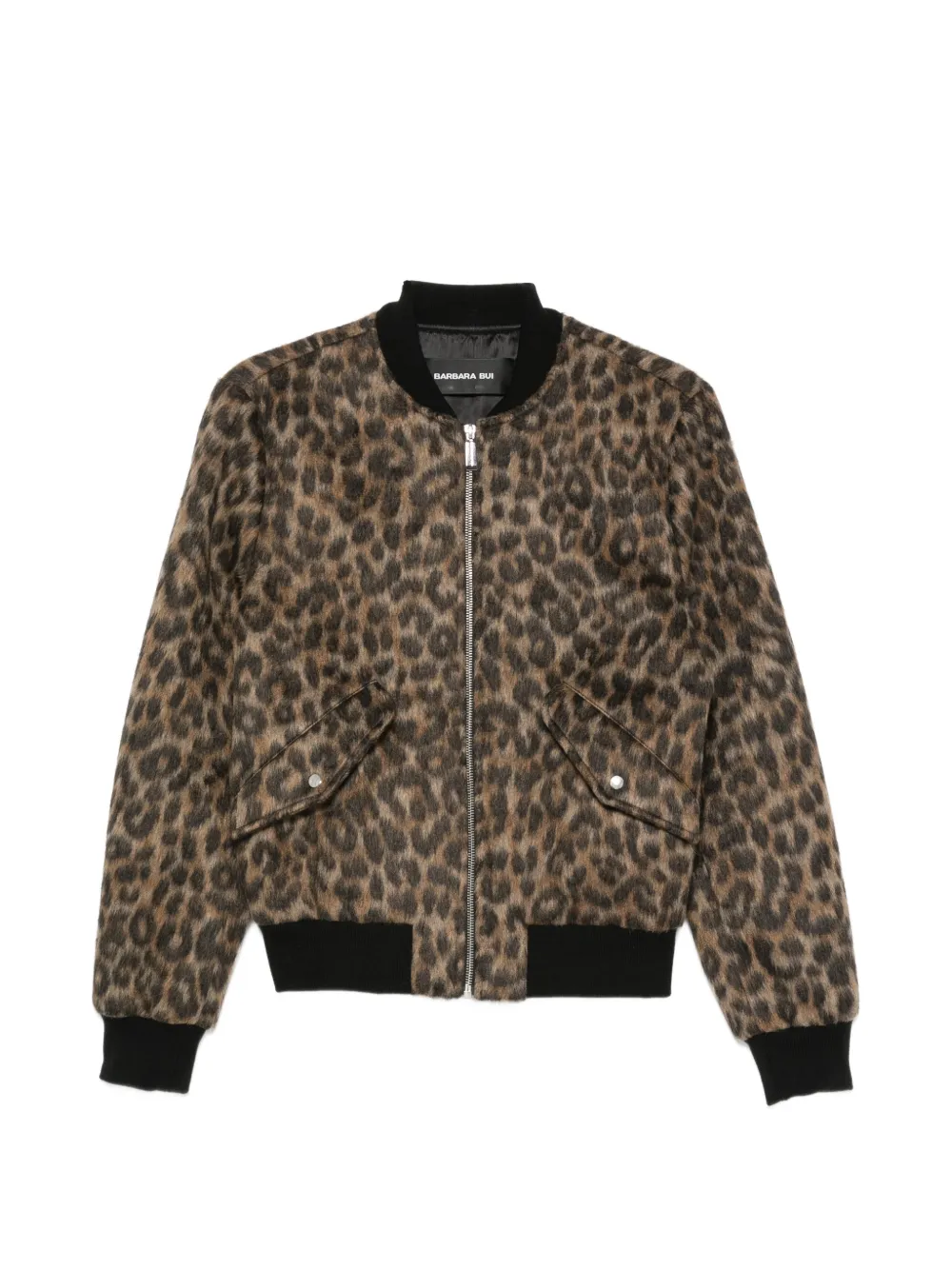 Barbara Bui leopard-print bomber jacket - Marrone