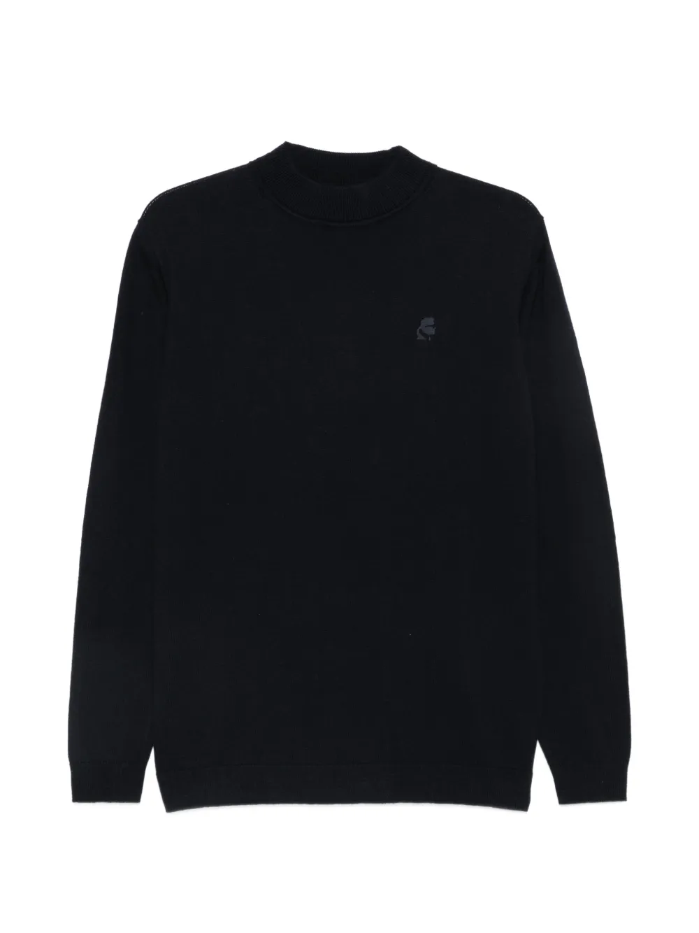 Karl Lagerfeld logo-embroidered crew-neck sweater - Blau