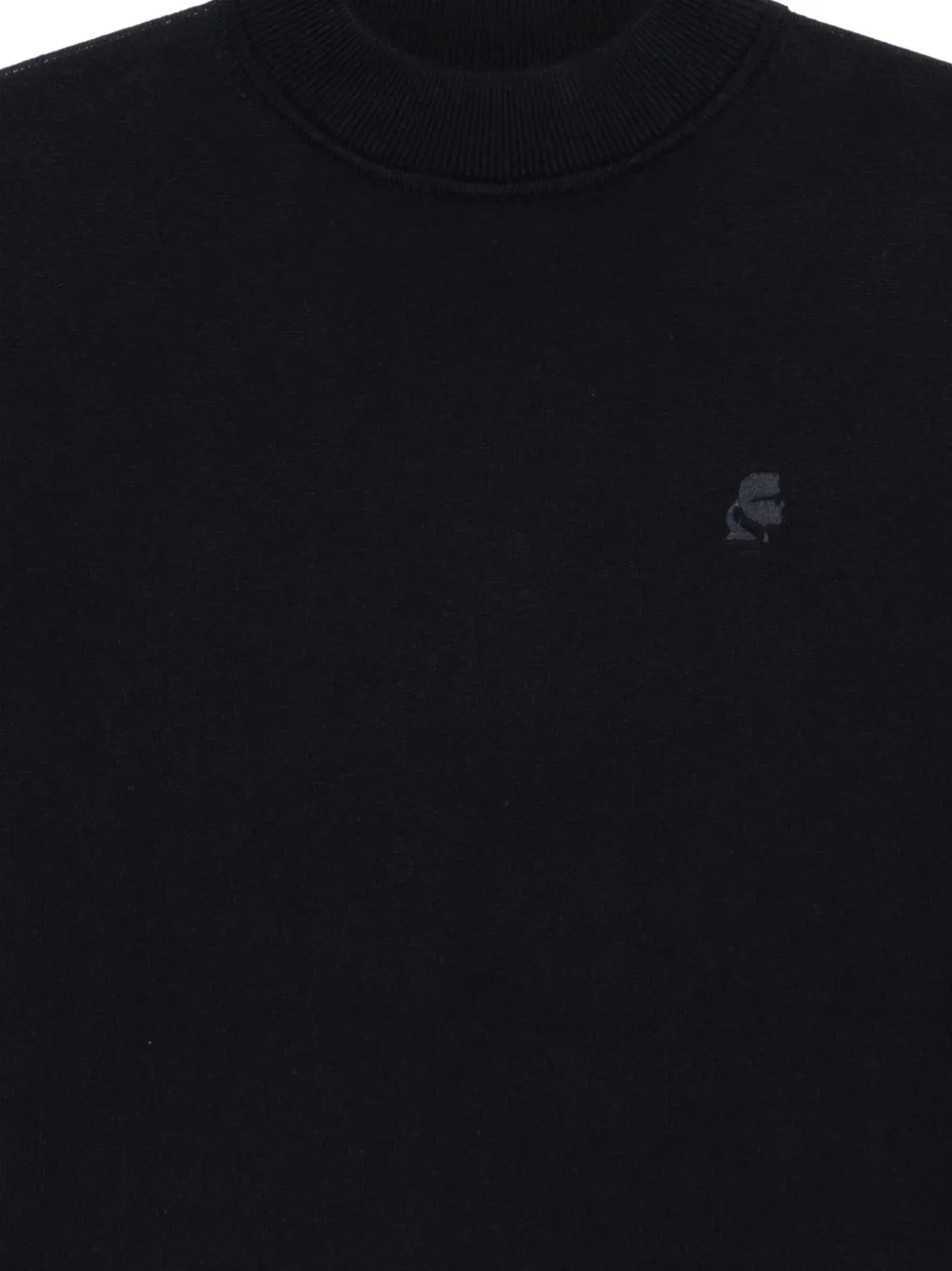 Karl Lagerfeld Trui met geborduurd logo en ronde hals Blauw