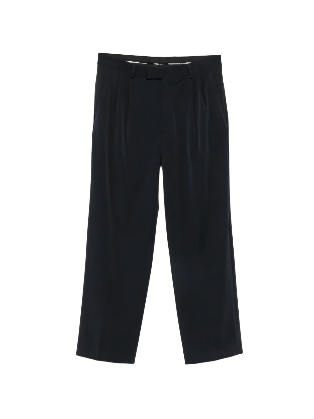 Karl Lagerfeld Smooth pleated wide-leg trousers - Blau