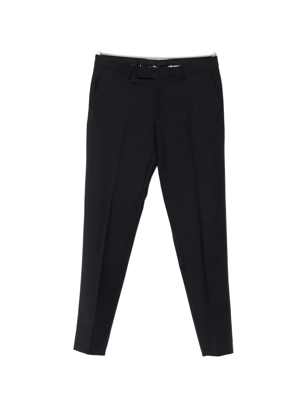 Karl Lagerfeld pressed-crease tailored trousers - Blu