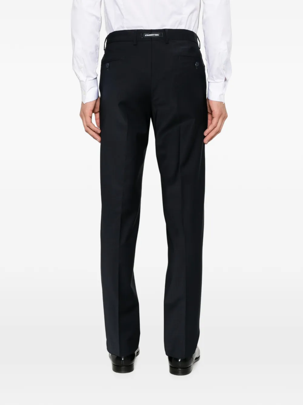 Karl Lagerfeld pressed-crease tailored trousers Blauw