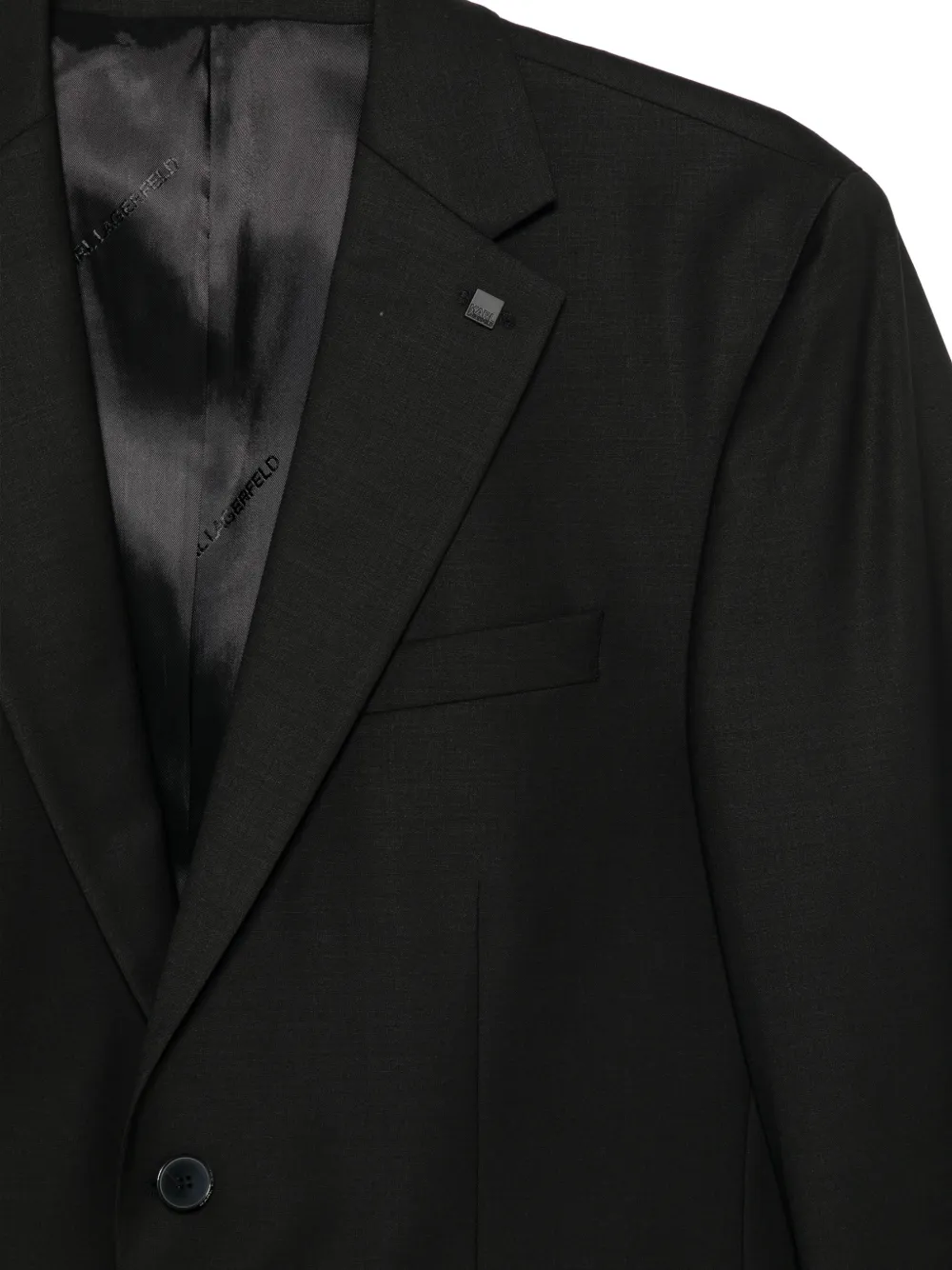 Karl Lagerfeld Blazer met enkele rij knopen Zwart
