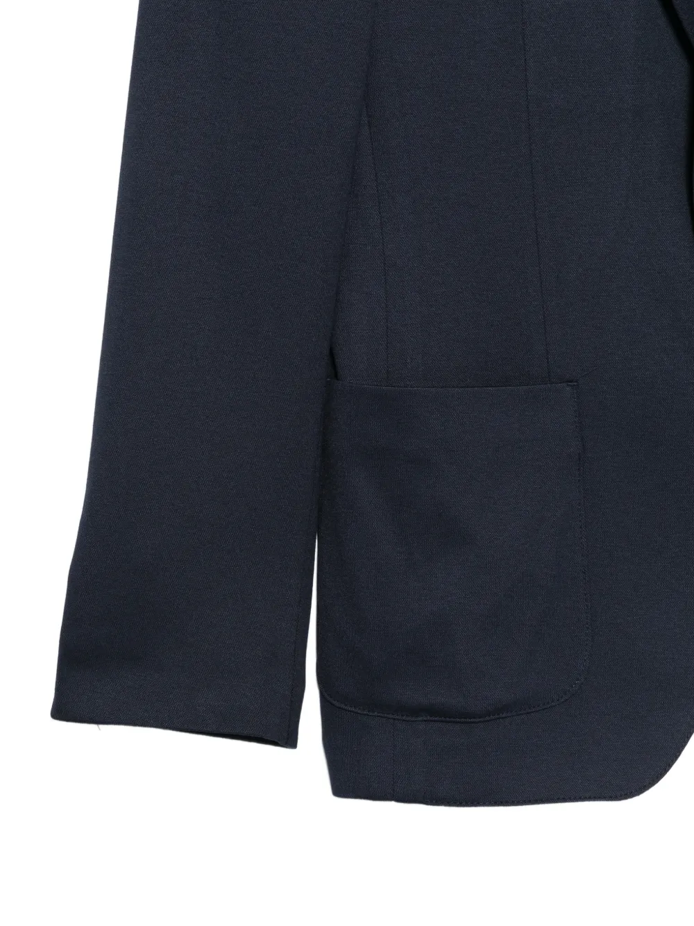 Karl Lagerfeld Jack met opgestikte zak en gekerfde revers Blauw