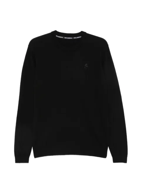 Karl Lagerfeld logo-patch sweater