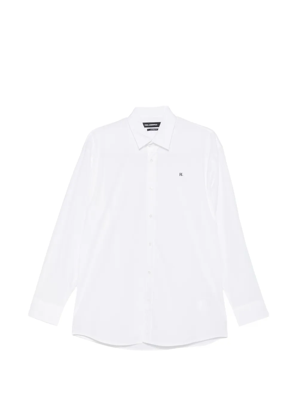 Karl Lagerfeld logo-plaque loose-fit shirt - Bianco
