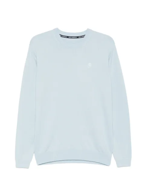 Karl Lagerfeld logo-embroidered crew-neck sweater