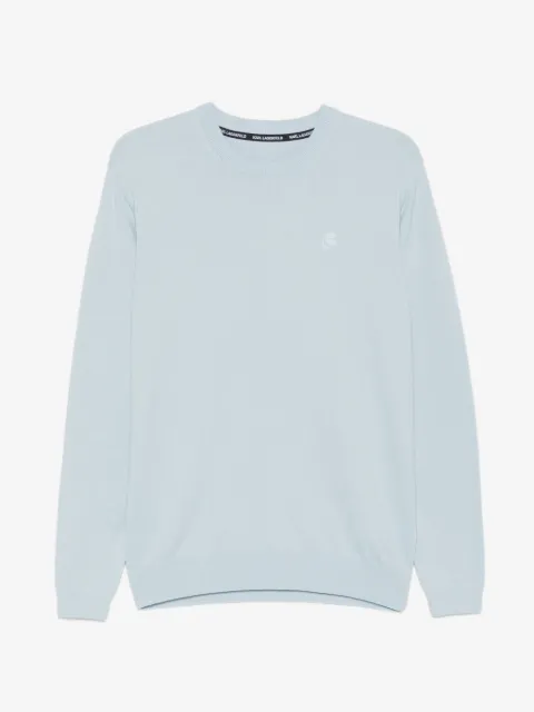 Karl Lagerfeld logo-embroidered crew-neck sweater