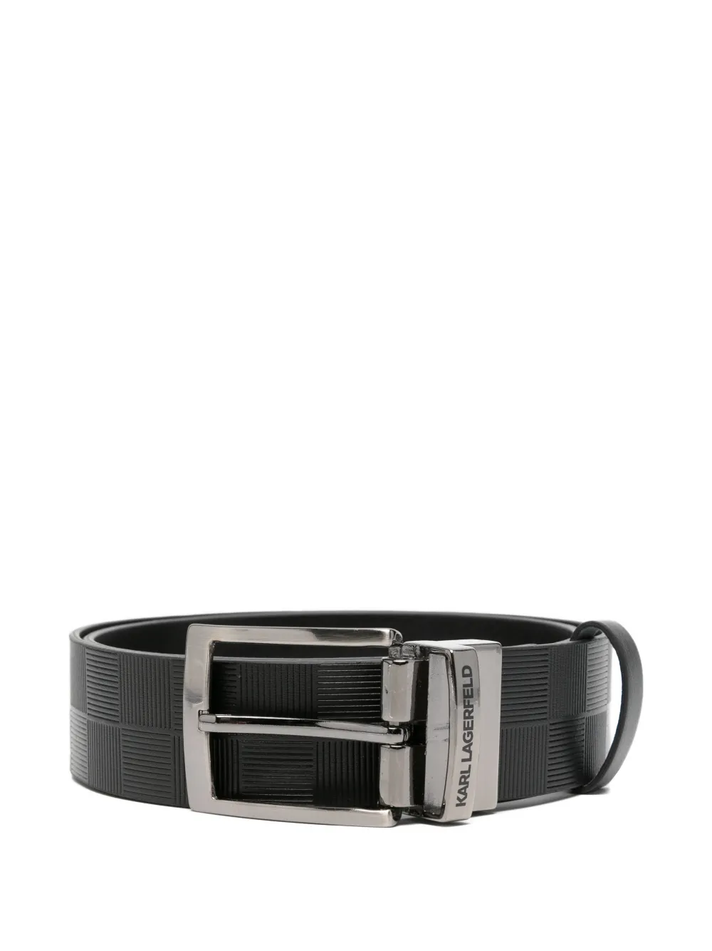 Karl Lagerfeld check-patterned belt - Nero