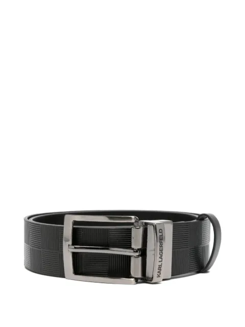 Karl Lagerfeld check-patterned belt