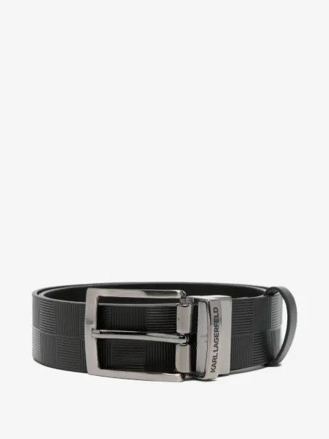 Karl Lagerfeld check-patterned belt