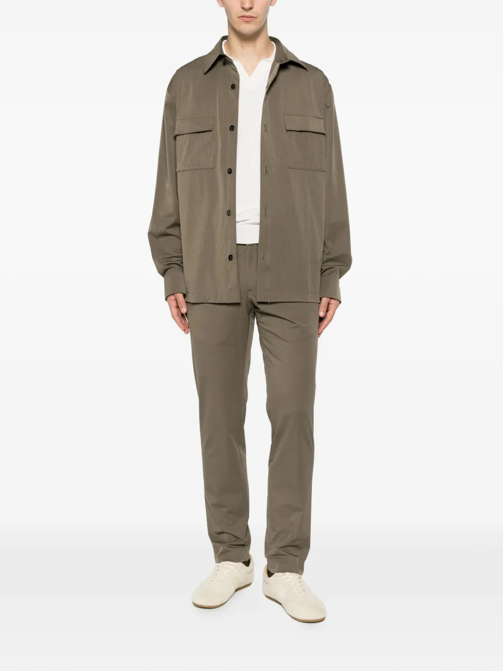 Karl Lagerfeld Broek met elastische tailleband Groen