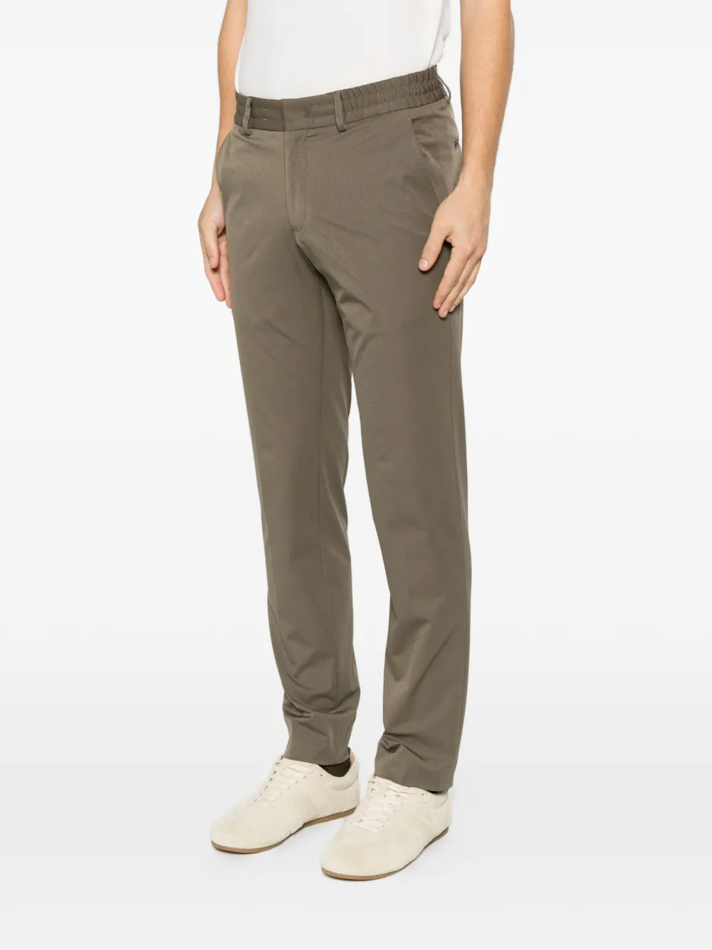 Karl Lagerfeld Broek met elastische tailleband Groen
