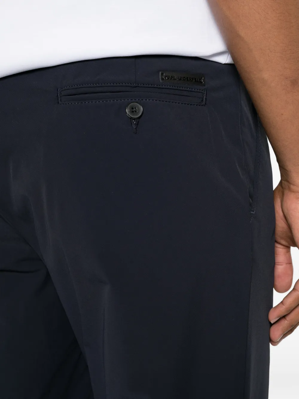 Karl Lagerfeld Broek met toelopende pijpen Blauw