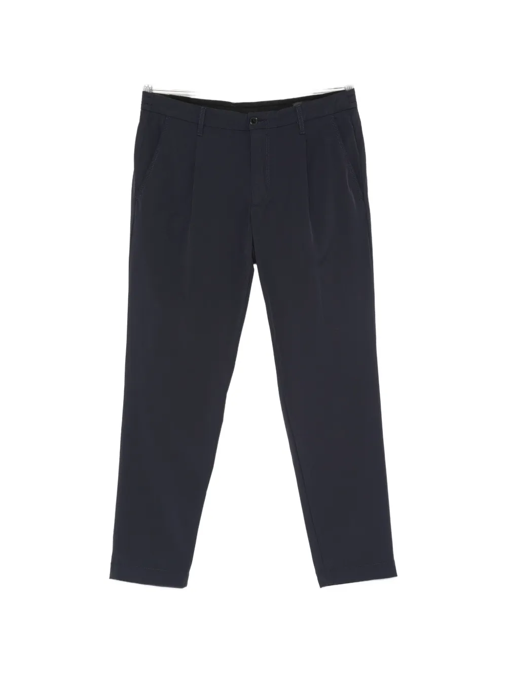 Karl Lagerfeld logo-plaque tapered trousers - Blau