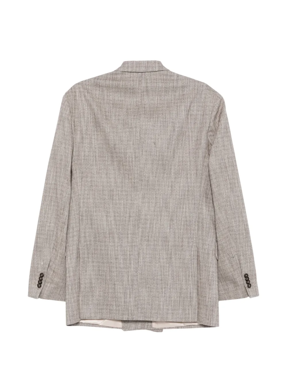 Karl Lagerfeld Blazer met dubbele rij knopen en puntige revers Beige