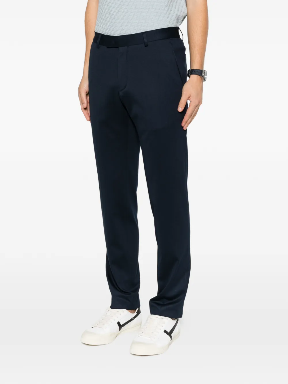 Karl Lagerfeld Road pantalon met logopatch Blauw