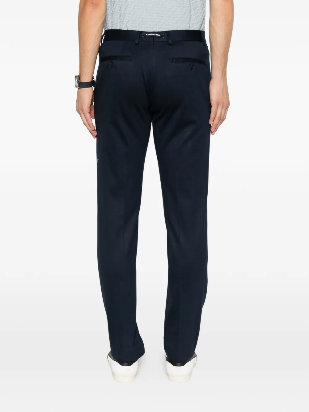 Karl Lagerfeld Road pantalon met logopatch Blauw