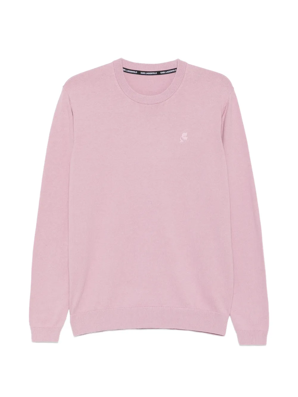 Karl Lagerfeld embroidered-logo sweater - Rosa