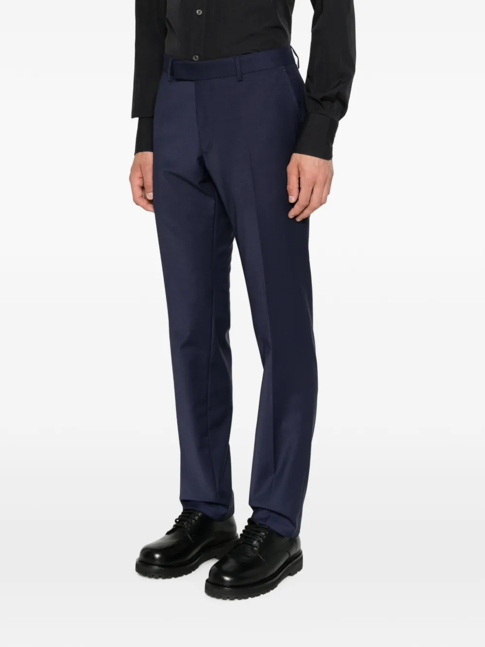 Karl Lagerfeld Plooibroek met riemlussen Blauw