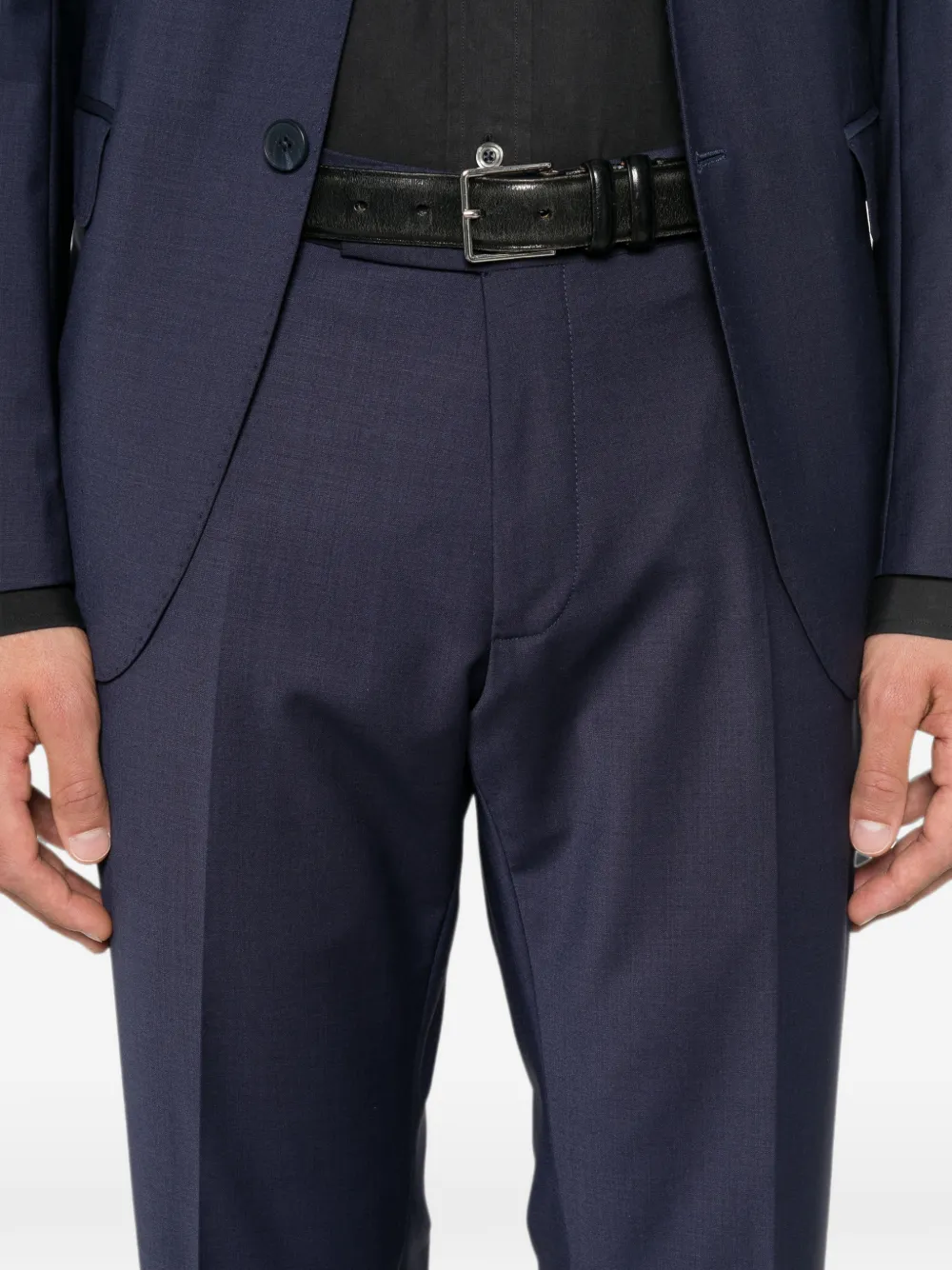 Karl Lagerfeld Plooibroek met riemlussen Blauw