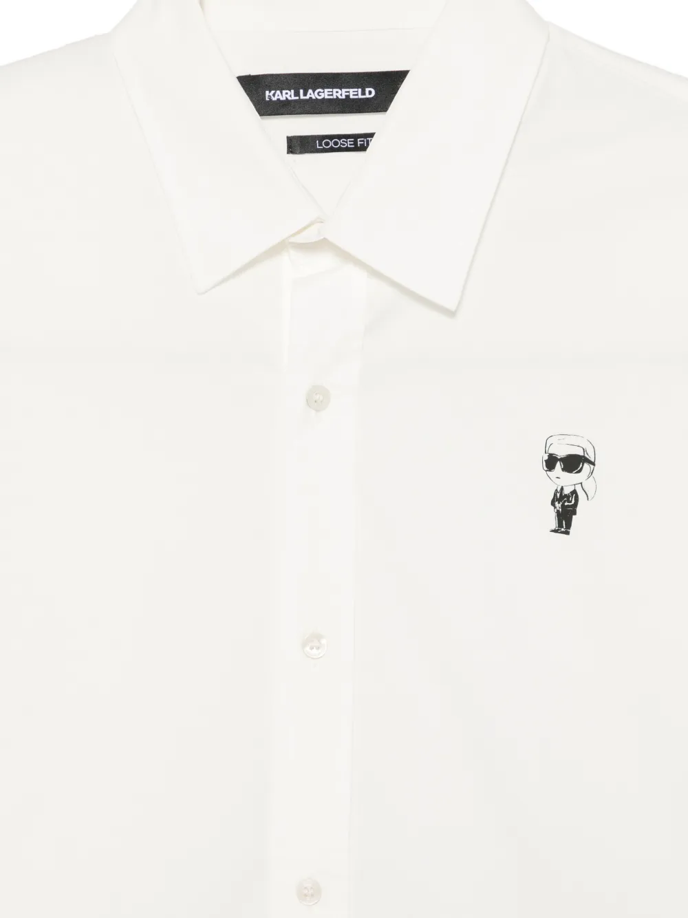 Karl Lagerfeld Ikonik overhemd met patch Wit