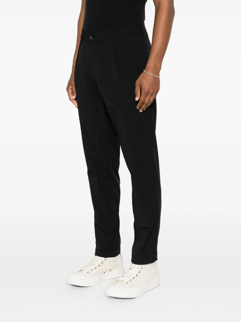 Karl Lagerfeld Broek met toelopende pijpen Zwart