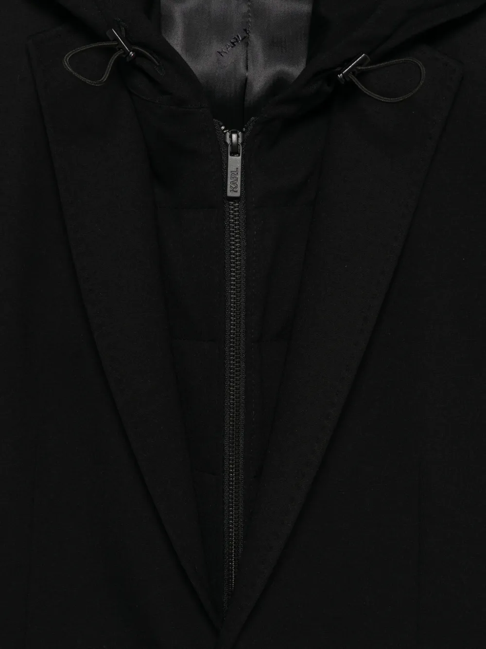 Karl Lagerfeld Gelaagd jack met capuchon Zwart