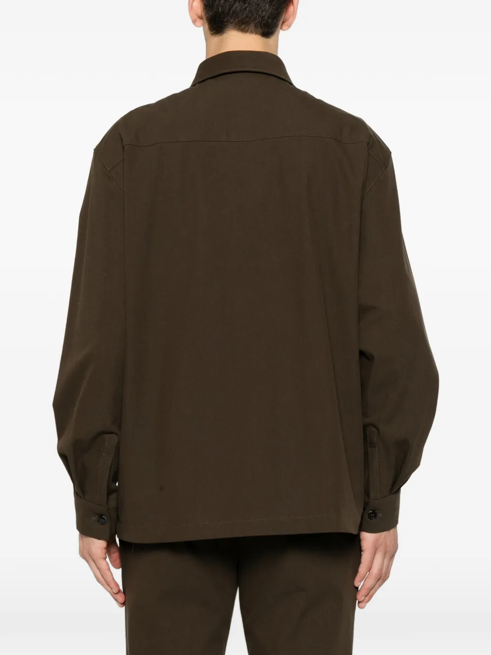 Karl Lagerfeld Shirtjack met klepzak Bruin