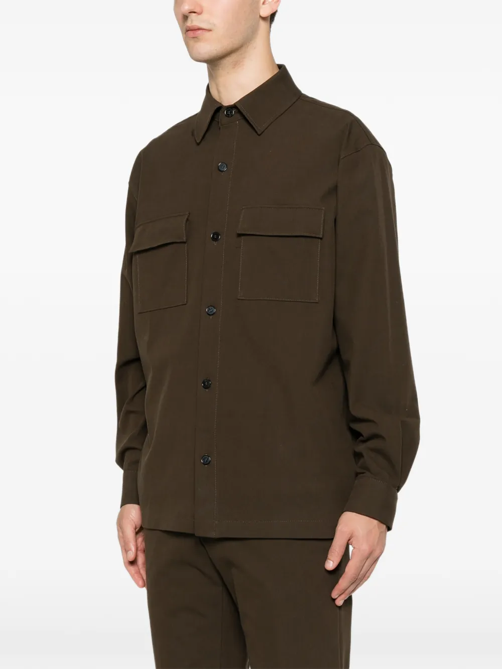 Karl Lagerfeld Shirtjack met klepzak Bruin