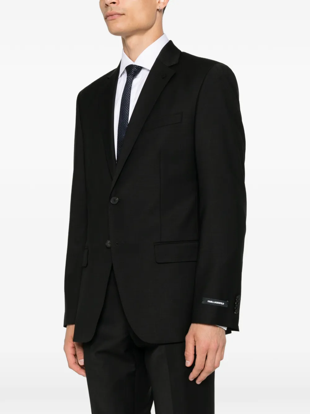 Karl Lagerfeld Blazer met enkele rij knopen Zwart
