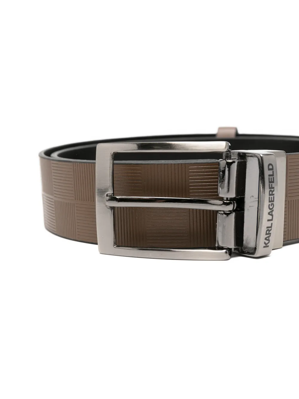 Karl Lagerfeld Geruite riem Bruin