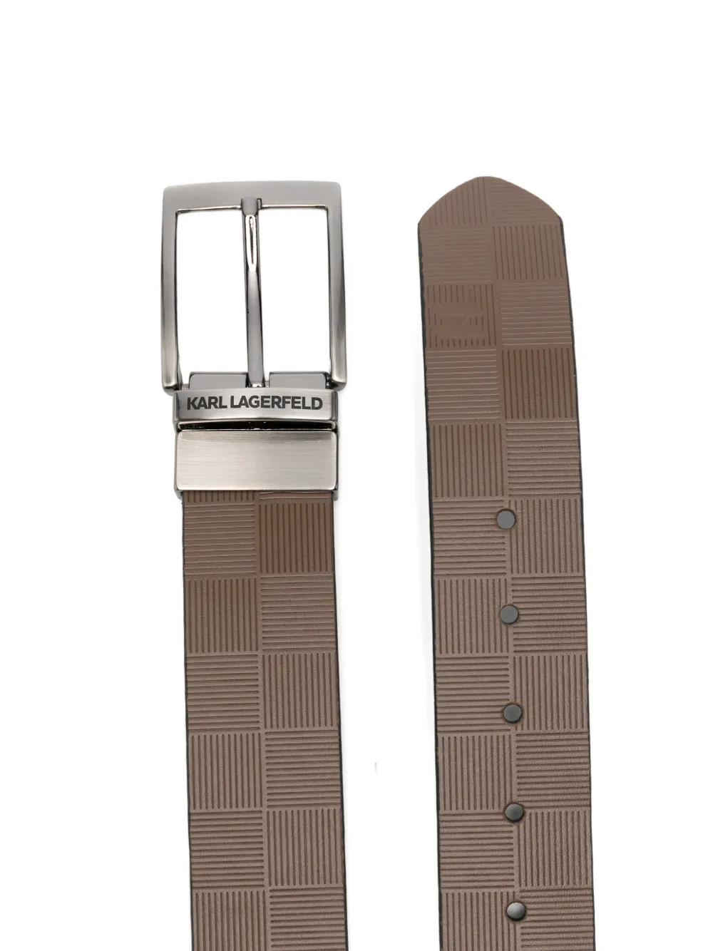 Karl Lagerfeld Geruite riem Bruin